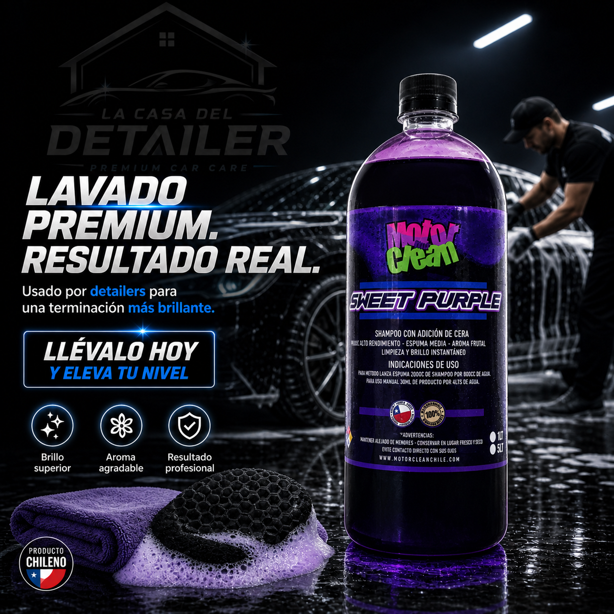 MC SWEET PURPLE SHAMPOO CON CERA MOTORCLEAN