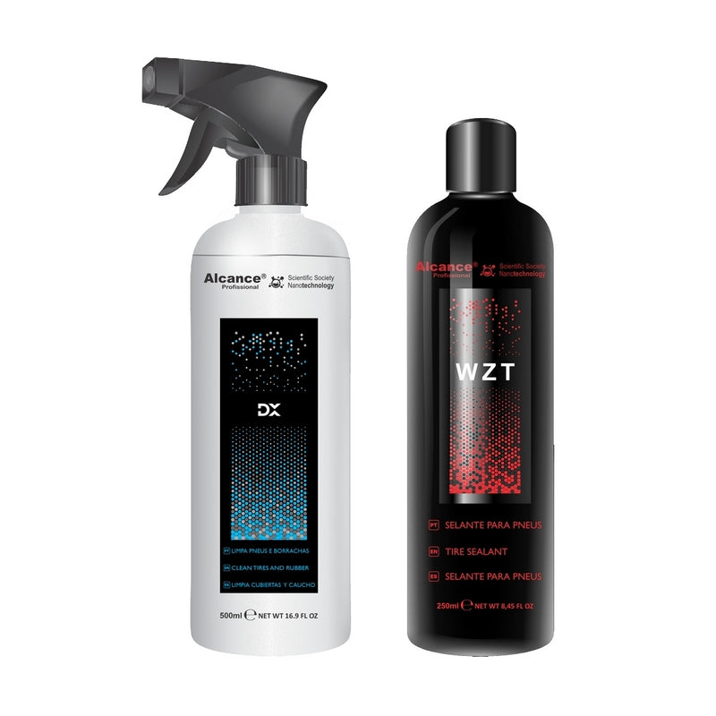 Alcance Kit Limpieza y Renovación de Neumáticos – DX 500 ml + WZT 250 ml – vista 1