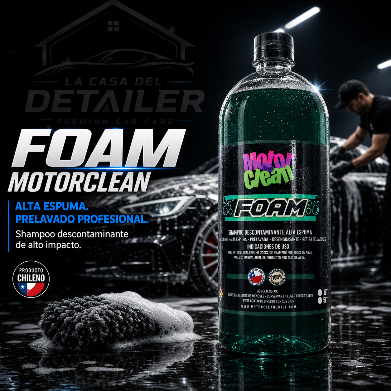 MC FOAM SHAMPOO PH ALCALINO MOTORCLEAN