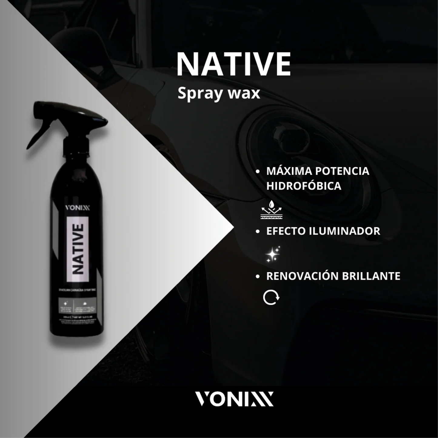 Pack Cera Líquida Native de Vonixx + 2 Microfibras de Regalo