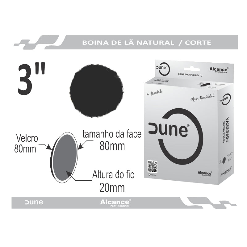 Alcance Dune Pad de Lana Negra Corte Agresivo – vista 2