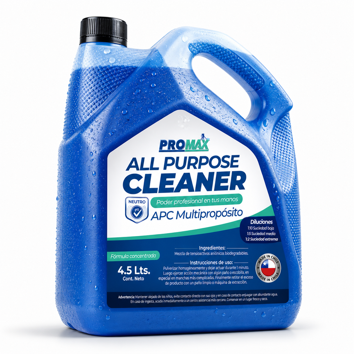 APC All Purpose Cleaner PROMAX PRO 4,5 litros, limpiador multiuso concentrado