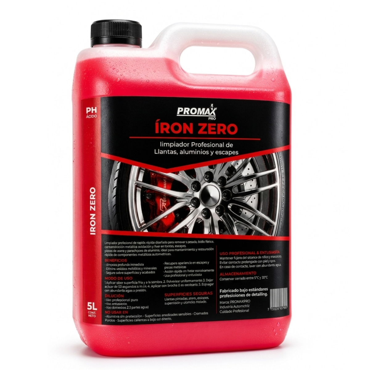Iron Zero PROMAX PRO 5 litros, limpiador de llantas antióxido