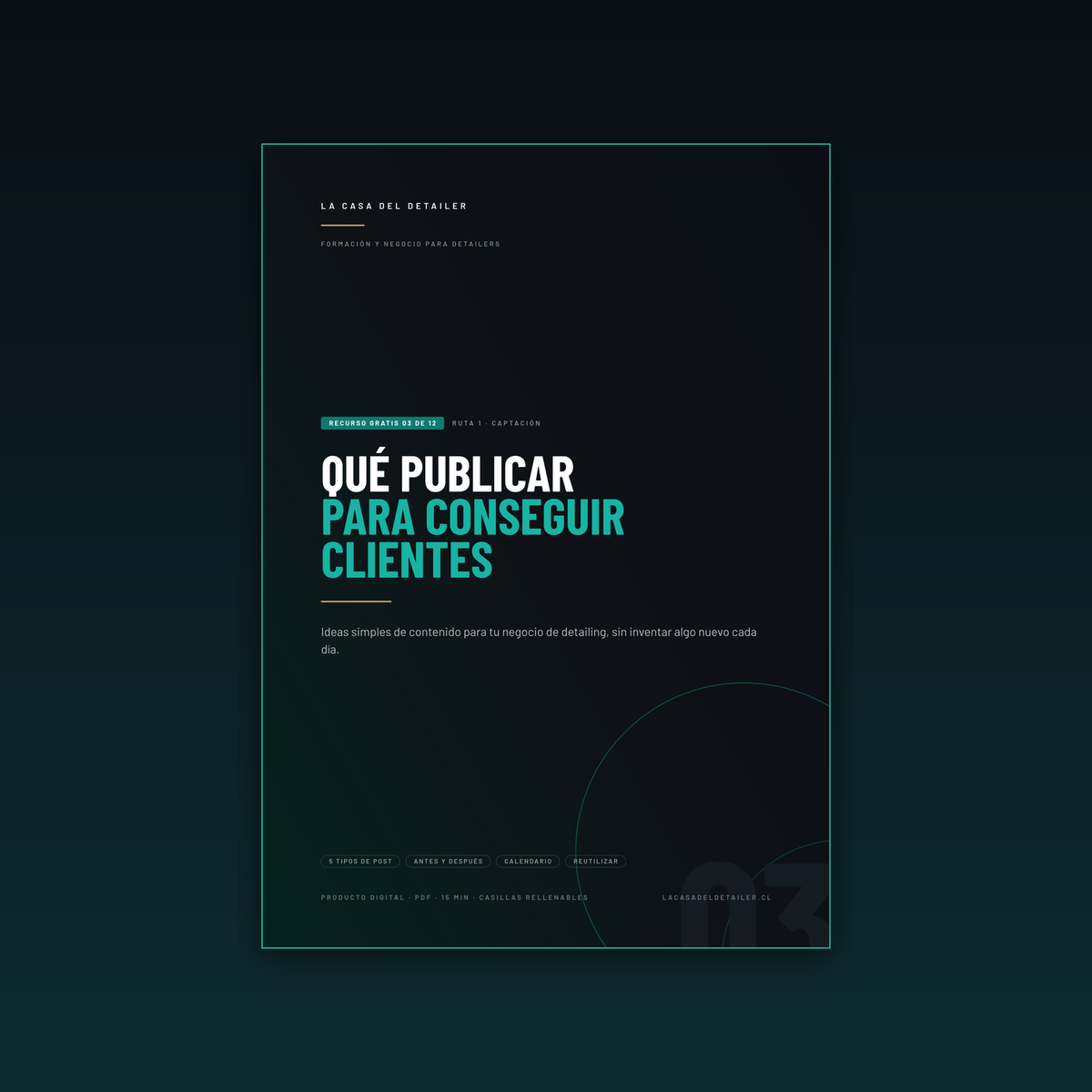 Portada del recurso gratuito Qué Publicar para Conseguir Clientes de detailing