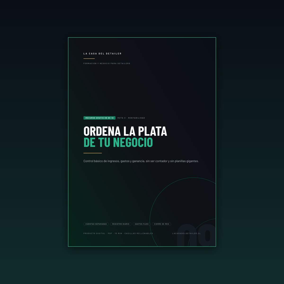 Portada del recurso gratuito Ordena la Plata de tu Negocio de detailing