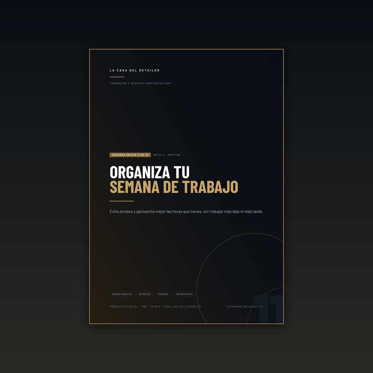 Portada del recurso gratuito Organiza tu Semana de Trabajo en detailing