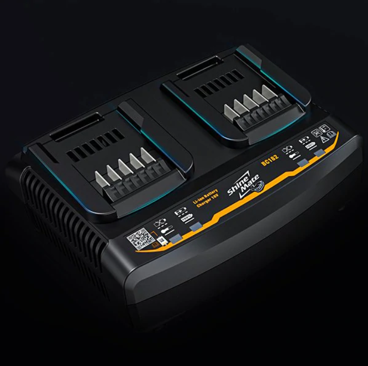 ShineMate Cargador Dual Rápido BC182 (18 V)