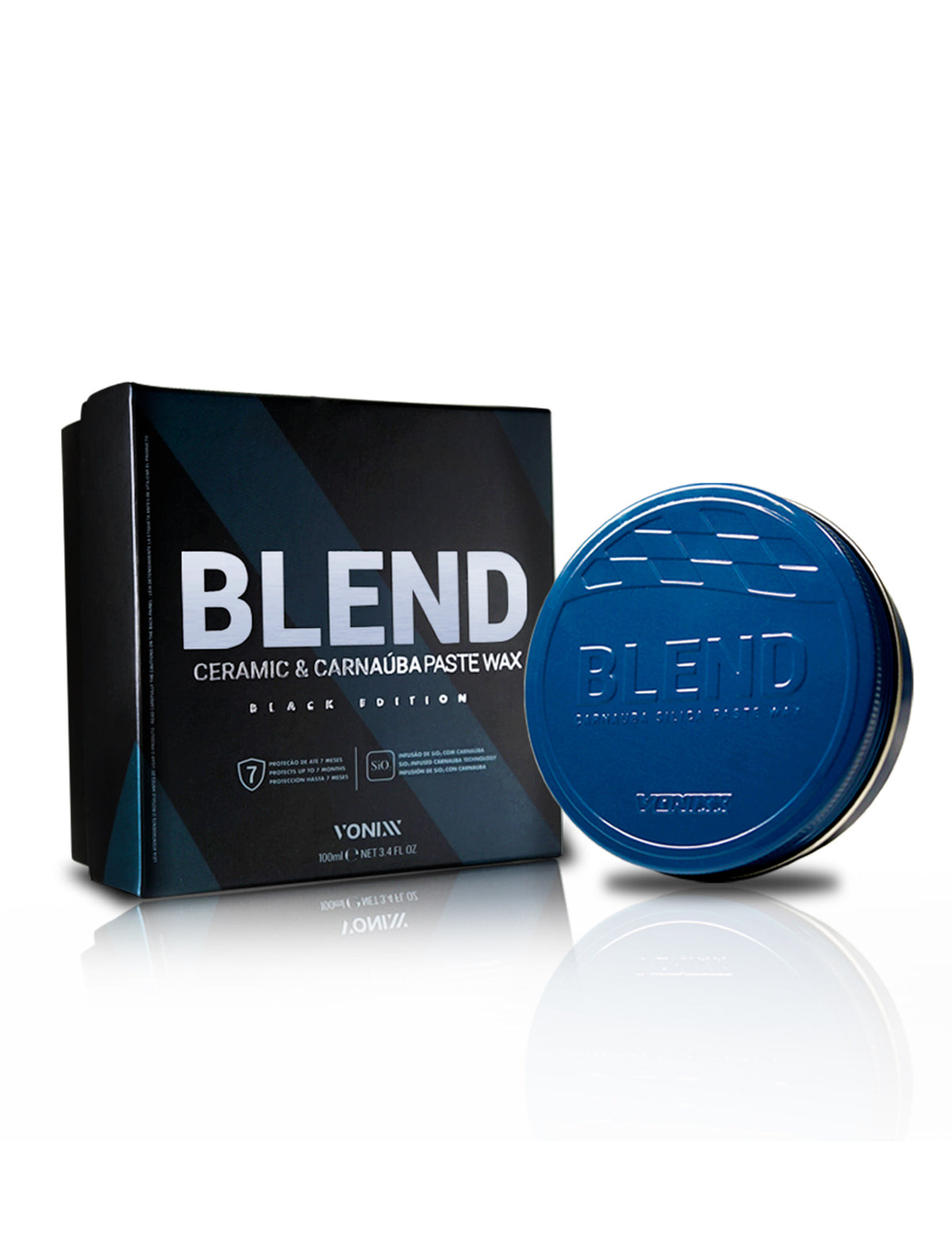 Vonixx Blend Paste Wax Black Edition – Cera Carnaúba + SiO2 Autos Oscuros 100 ml